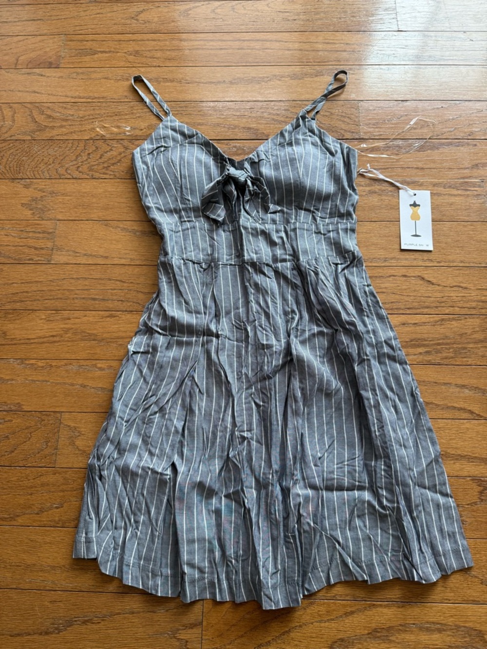 Purple Snow Tie-Front Mini Dress